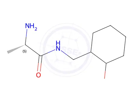 Chemical structure of (2S)-2-amino-N-((2-hydroxycyclohexyl)methyl)propanamide
