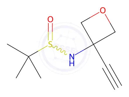 Chemical structure of N-(3-Ethynyloxetan-3-yl)-2-methylpropane-2-sulfinamide