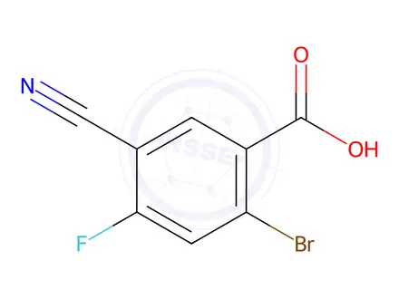 Chemical structure of 2-Bromo-5-cyano-4-fluorobenzoic acid