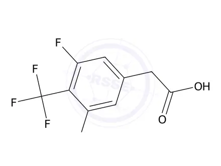 Chemical structure of 2-(3,5-Difluoro-4-(trifluoromethyl)phenyl)acetic acid