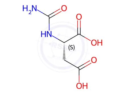Chemical structure of Carbamoylaspartic acid