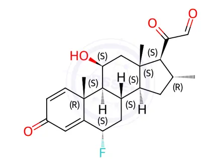 Chemical structure of 21-Dehydro Fluocortolone