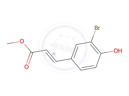 Chemical structure of (E)-Methyl 3-(3-bromo-4-hydroxyphenyl)acrylate