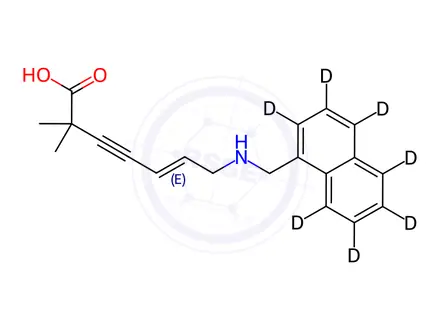 Chemical structure of N-Desmethylcarboxy Terbinafine-d7