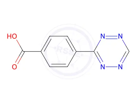 Chemical structure of Benzoic acid, 4-(1,2,4,5-tetrazin-3-yl)-