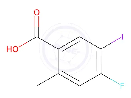 Chemical structure of 4-Fluoro-5-iodo-2-methylbenzoic acid