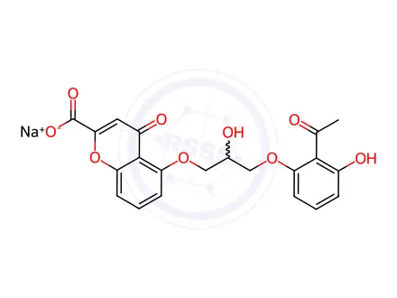 Chemical structure of Sodium Cromoglicate Impurity 5 (Sodium Salt)