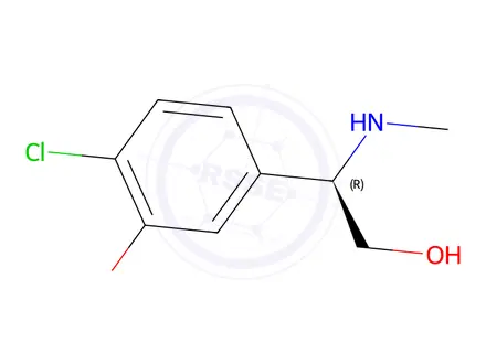 Chemical structure of (R)-2-chloro-5-(2-hydroxy-1-(methylamino)ethyl)phenol