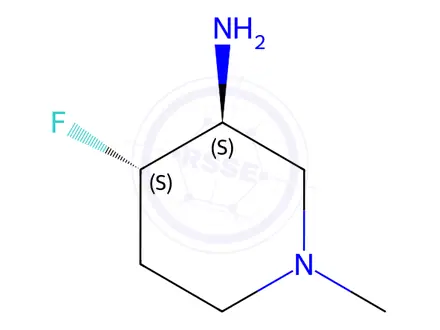 Chemical structure of (3S,4S)-4-fluoro-1-methylpiperidin-3-amine dihydrochloride