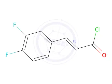 Chemical structure of 3-(3,4-difluorophenyl)acryloyl chloride