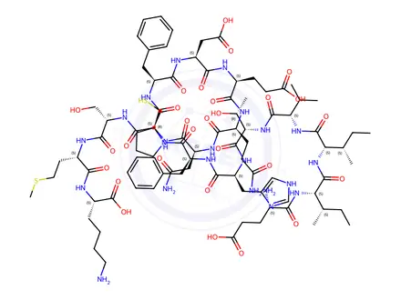 Chemical structure of ACETYLCHOLINE RECEPTOR ALPHA1 (129-145) (HUMAN, BOVINE, RAT, MOUSE)