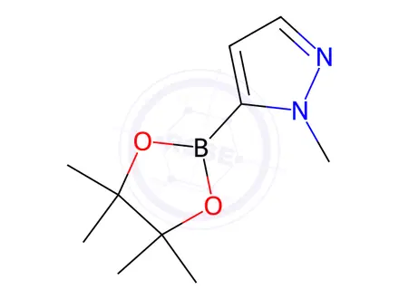 Chemical structure of 1-Methyl-5-(4,4,5,5-tetramethyl-1,3,2-dioxaborolan-2-yl)-1H-pyrazole