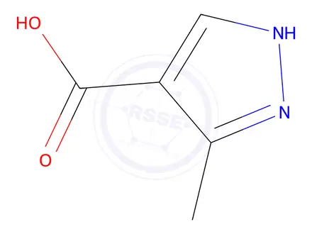 Chemical structure of 3-Methyl-1H-pyrazole-4-carboxylic Acid