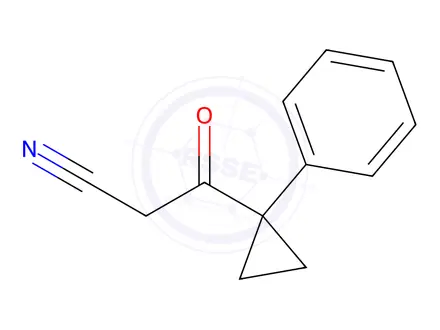 Chemical structure of 3-Oxo-3-(1-phenylcyclopropyl)propanenitrile