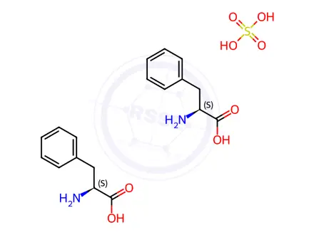 Chemical structure of bis(3-phenyl-L-alanine) sulphate