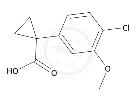 Chemical structure of 1-(4-Chloro-3-methoxyphenyl)cyclopropane-1-carboxylic acid