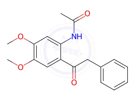 Chemical structure of N-(4,5-Dimethoxy-2-(2-phenylacetyl)phenyl)acetamide