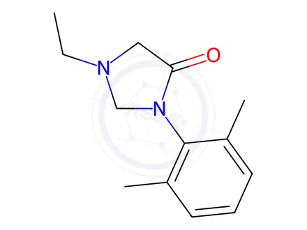 Chemical structure of 3-(2,6-Dimethylphenyl)-1-ethylimidazolidin-4-one