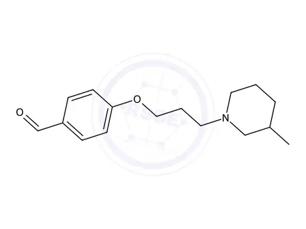 Chemical structure of 4-(3-(3-Methylpiperidin-1-yl)propoxy)benzaldehyde