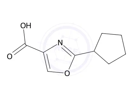 Chemical structure of 2-Cyclopentyl-4-oxazolecarboxylic Acid