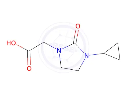 Chemical structure of 2-(3-cyclopropyl-2-oxoimidazolidin-1-yl)acetic acid