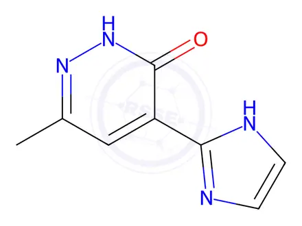 Chemical structure of 4-(1H-imidazol-2-yl)-6-methyl-2,3-dihydropyridazin-3-one