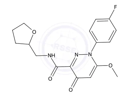 Chemical structure of 1-(4-Fluorophenyl)-6-methoxy-4-oxo-n-(oxolan-2-ylmethyl)-1,4-dihydropyridazine-3-carboxamide