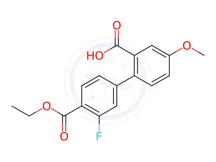 Chemical structure of 2-[4-(Ethoxycarbonyl)-3-fluorophenyl]-5-methoxybenzoic acid
