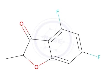 Chemical structure of 4,6-Difluoro-2-methylbenzofuran-3(2h)-one