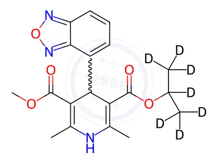 Chemical structure of Isradipine-d7