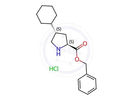 Chemical structure of (4S)-4-Cyclohexyl-L-proline Phenylmethyl Ester Hydrochloride