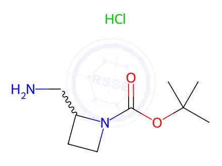 Chemical structure of tert-Butyl 2-(aMinoMethyl)azetidine-1-carboxylate hydrochloride
