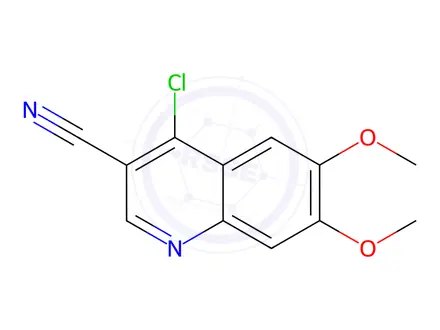 Chemical structure of 4-Chloro-6,7-dimethoxyquinoline-3-carbonitrile