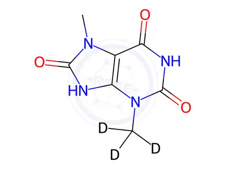 Chemical structure of 7-Methyl-3-methyluric Acid-d3