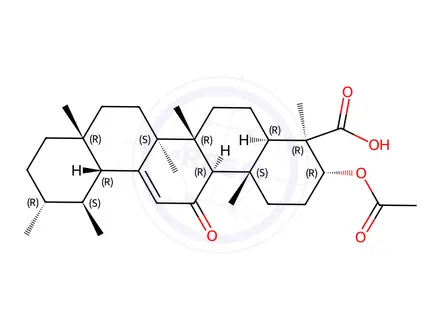 Chemical structure of 11-Keto-β-boswellic acid