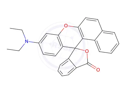 Chemical structure of 9'-(Diethylamino)spiro[2-benzofuran-3,12'-benzo[a]xanthene]-1-one