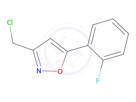 Chemical structure of 3-(chloromethyl)-5-(2-fluorophenyl)isoxazole