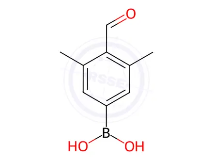 Chemical structure of (4-Formyl-3,5-dimethylphenyl)boronic acid