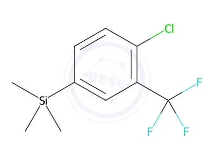 Chemical structure of Benzene, 1-chloro-2-(trifluoromethyl)-4-(trimethylsilyl)-