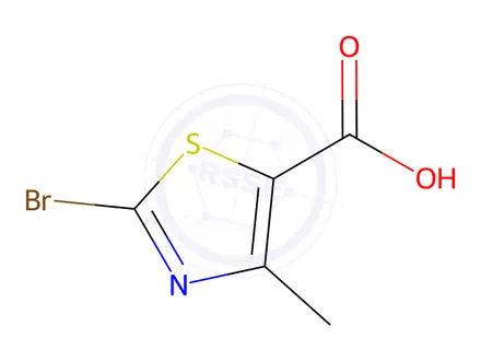 Chemical structure of 2-Bromo-4-methyl-5-thiazolecarboxylic Acid