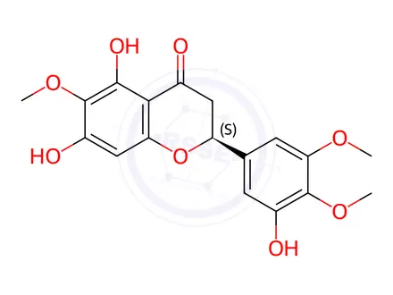 Chemical structure of 5,7,3'-Trihydroxy-6,4',5'-trimethoxyflavanone