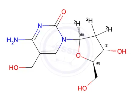 Chemical structure of 5-(Hydroxymethyl)-2’-deoxycytidine-d3