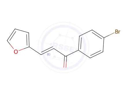 Chemical structure of (2E)-1-(4-bromophenyl)-3-(furan-2-yl)prop-2-en-1-one