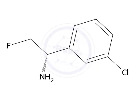 Chemical structure of (S)-1-(3-chlorophenyl)-2-fluoroethan-1-amine