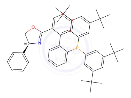 Chemical structure of (S)-2-(2'-(bis(3,5-di-tert-Butylphenyl)phosphanyl)-[1,1'-biphenyl]-2-yl)-4-phenyl-4,5-dihydrooxazole