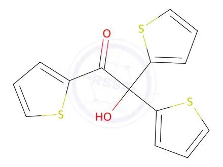 Chemical structure of 2-hydroxy-1,2,2-tri(thiophen-2-yl)ethanone