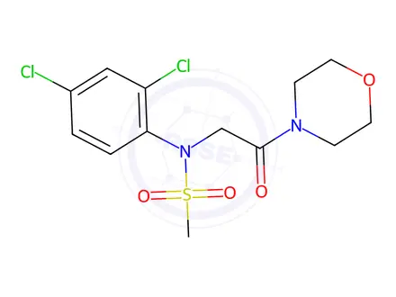 Chemical structure of N-(2,4-dichlorophenyl)-N-(2-morpholino-2-oxoethyl)methanesulfonamide