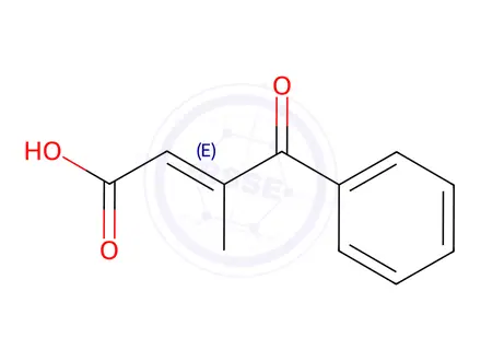 Chemical structure of 2-Butenoic acid, 3-methyl-4-oxo-4-phenyl-, (2E)-