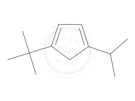 Chemical structure of 1,3-Cyclopentadiene,1-(1,1-dimethylethyl)-4-(1-methylethyl)-(9CI)