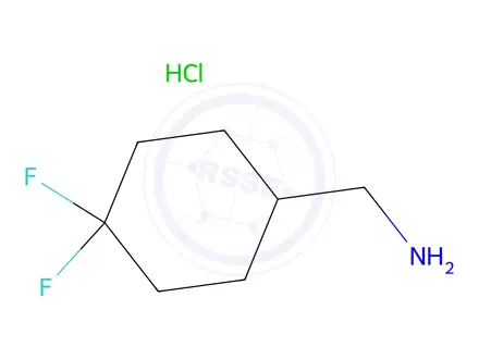 Chemical structure of 1-(Aminomethyl)-4,4-difluorocyclohexane Hydrochloride